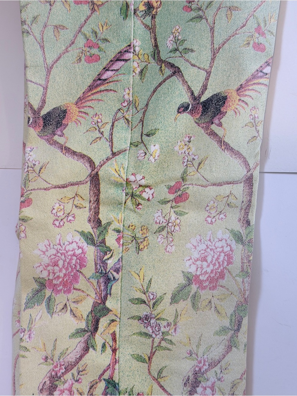 Roberto Cavalli Made in Italy Floral Bird Print Skinny Jeans Mint Green Women’s - Picture 9 of 10